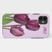 Paarse tulpen Case-Mate iPhone case (Achterkant (horizontaal))