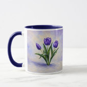 Paarse Tulpen Combinatie Mok (Links)