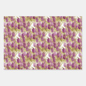 Paarse Tulpen Elegant Waterverf Inpakpapier Vel (Voorkant 2)