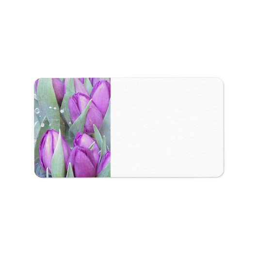 Paarse Tulpen Etiket (Voorkant)