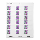 Paarse Tulpen Etiket (Full Sheet)