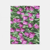 Paarse Tulpen Fleece Deken (Voorkant)