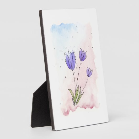 Paarse Tulpen Fotoplaat (Zijkant)