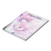 Paarse tulpen gepersonaliseerd notitieblok (Linkerzijde)