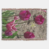 Paarse tulpen, geweven deken (Voorkant)