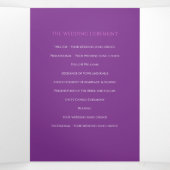 Paarse tulpen hartartikel toewijding bruiloft drieluik programma (Binnenkant midden)