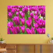Paarse tulpen in Keukenhof Holland Premium Wrapped Canvas Afdruk (Insitu (Woonkamer))