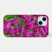 Paarse Tulpen iPhone 15 Case (Achterkant horizontaal)