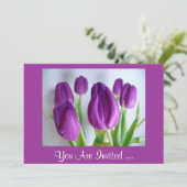 Paarse Tulpen Kaart (Staand voorkant)