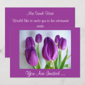 Paarse Tulpen Kaart (Voorkant / Achterkant)