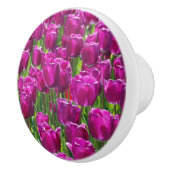 Paarse Tulpen Keramische Knop (Rechts)