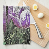 Paarse Tulpen - Kunstkeukenhanddoeken schilderen Theedoek (Quarter Fold)