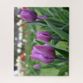 Paarse Tulpen Legpuzzel (Verticaal)