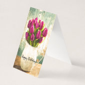 Paarse Tulpen, lente Bouquet Birthday Art Kaart (Voorkant)
