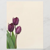 Paarse tulpen lente- of plant-verkoop flyer (Achterkant)