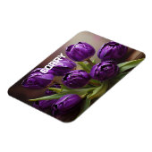 Paarse tulpen magneet (Linkerzijde)
