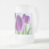 Paarse Tulpen Matglas Bierpul (Voorkant rechts)