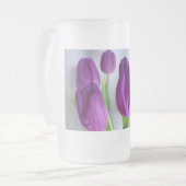 Paarse Tulpen Matglas Bierpul (Voorkant links)