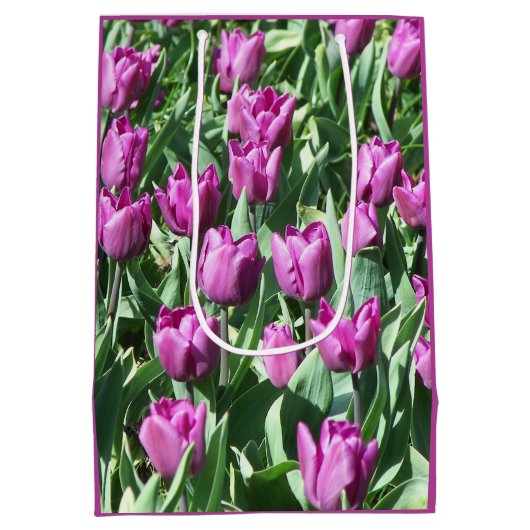  Paarse Tulpen Medium Cadeauzakje (Achterkant)