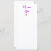 Paarse tulpen - Menu (Voorkant / Achterkant)