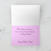 Paarse Tulpen Moederdag Kaart (Binnen)