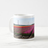 Paarse Tulpen Mok van panoramische koffie (Voorkant links)