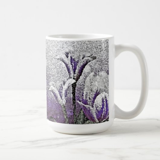 Paarse Tulpen - Mok voor schilderijen (Rechts)