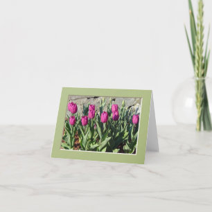 Paarse Tulpen notecard Kaart