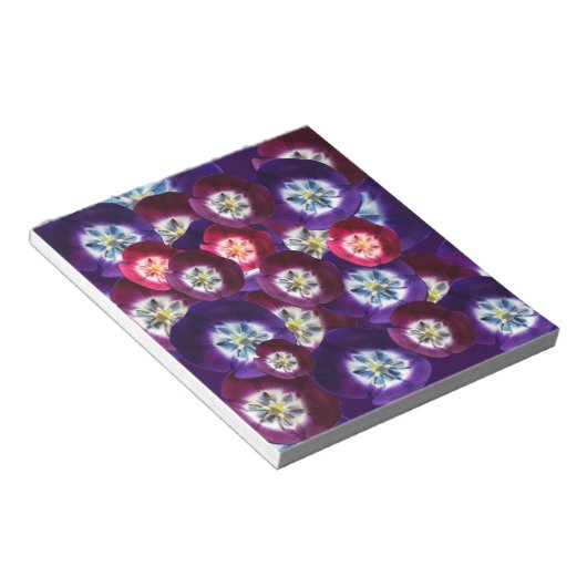 Paarse tulpen notitieblok (Schuin)