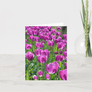 Paarse Tulpen Notitiekaartje