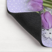 Paarse Tulpen op de Muismat van de kant (Hoek)