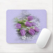 Paarse Tulpen op de Muismat van de kant (Met muis)