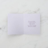 Paarse Tulpen op Lace Sympathie Hartelijk dank Kaart (Binnen)