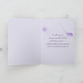 Paarse Tulpen op Lace Sympathie Kaart (Binnen)