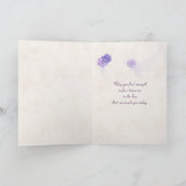 Paarse Tulpen op Lace Sympathiekaart Kaart (Binnen)