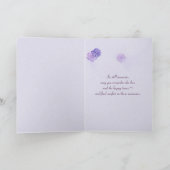 Paarse Tulpen op Lace Sympathiekaart Kaart (Binnen)