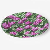 Paarse Tulpen Papieren Bordje (Gekanteld)