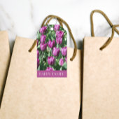  Paarse Tulpen Pasen Cadeaulabel