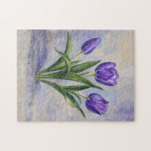 Paarse Tulpen Puzzel (Horizontaal)