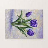 Paarse Tulpen Puzzel (Horizontaal)