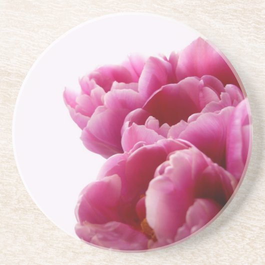 Paarse Tulpen Sandstone Onderzetter (Voorkant)
