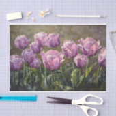 Paarse Tulpen Schilderen Botanische Decoupage Tissuepapier (Craft)