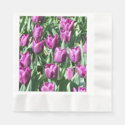 Paarse Tulpen Servet (Voorkant)