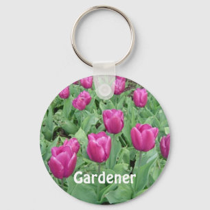 Paarse Tulpen Sleutelhanger