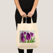 Paarse Tulpen Tote Bag (Voorkant (product))