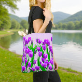 Paarse Tulpen Tote Tas