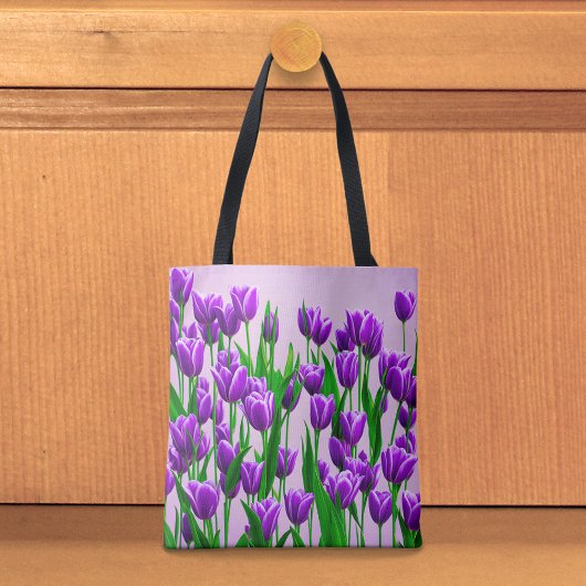 Paarse Tulpen Tote Tas