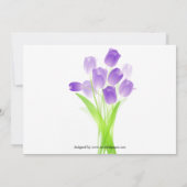Paarse Tulpen - Trouw Uitnodiging (Achterkant)