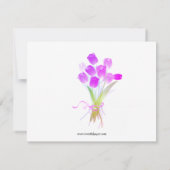 Paarse Tulpen - Uitnodiging Bruidsmeisjesfeest (Achterkant)