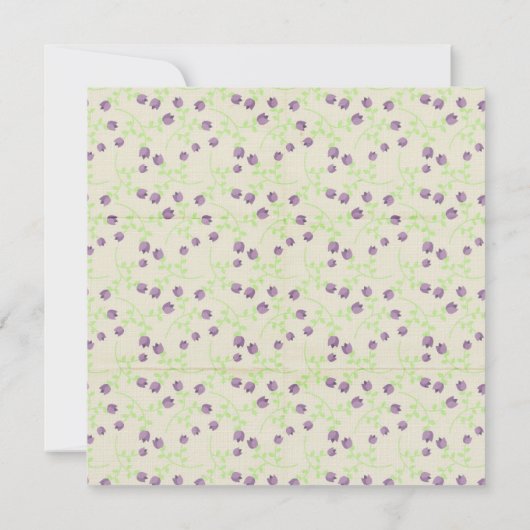 Paarse tulpen voor Verjaardag Uitnodigen Kaart (Achterkant)